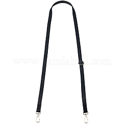 1 sangle de sac réglable en similicuir noir&nbsp;AJEW-CL0002-19P