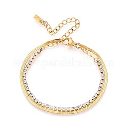 Mehrschichtige Armbänder aus 304 Edelstahl&nbsp;BJEW-T022-13G