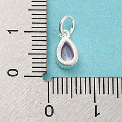 925 Sterling Silber Geburtsstein Charms&nbsp;STER-G035-01B-04
