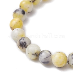 Bracelets de perles rondes en jade persan teinté naturel&nbsp;BJEW-JB12436