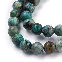 Natürliche afrikanische türkis (jasper) perlen stränge&nbsp;X-TURQ-G037-8mm