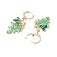 Orecchini a leva in lega di smalto color uva&nbsp;EJEW-JE06188