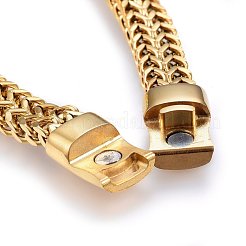 Bracelets en maille d'acier inoxydable 304&nbsp;BJEW-L631-33G