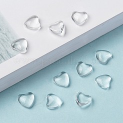 Transparentem Glas Herz Cabochons&nbsp;GGLA-R021-8mm