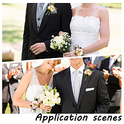 2 boutonniere da fiore in seta con imitazione di rose in 2 stili&nbsp;AJEW-CP0001-60