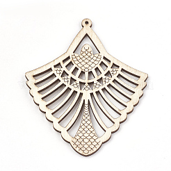 Gros pendentifs en bois non teint&nbsp;X-WOOD-T008-31