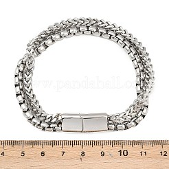 201 Edelstahl-Mehrstrangarmbänder&nbsp;BJEW-H633-02P