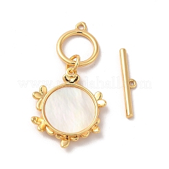 Chiusure a levetta in ottone con pavé di zirconi chiari&nbsp;KK-M243-09G-01