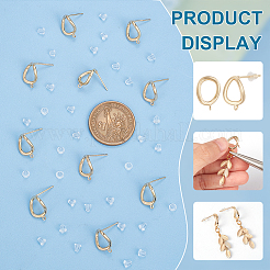 5 paio di orecchini a bottone in ottone&nbsp;KK-BC0011-59