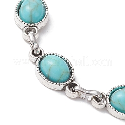 Ovale Gliederkettenarmbänder aus Legierungsharz für Damen&nbsp;BJEW-JB10131