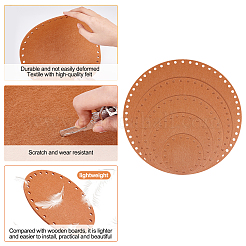 10 pezzo di tessuto di feltro rotondo piatto in 5 stili&nbsp;DIY-PH0009-24D