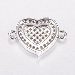 Liens de zircone cubique en laiton micro-pavé&nbsp;ZIRC-E150-07