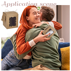 50 Stück faltbare Kerzenaufbewahrungsboxen aus Kraftpapier mit sichtbarem Fenster&nbsp;CON-WH0089-175A