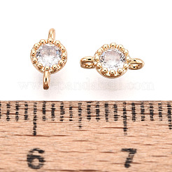 Verbindungsanhänger aus Messing mit kubischem Zirkonia-Pavé&nbsp;KK-N276-04G-01