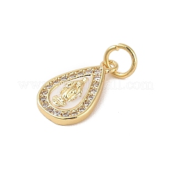 Pendentifs en laiton zircon cubique transparent&nbsp;KK-E111-31G-G