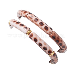 2 bracciale elastico con perline acriliche verniciate a spruzzo in 2 stili per donna&nbsp;BJEW-JB12951