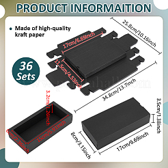Faltbare Schubladenboxen aus Kraftpapier&nbsp;CON-WH0110-66C