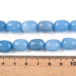 Tonnenförmige gefärbte natürliche Aquamarinperlenstränge&nbsp;G-S114-25-01