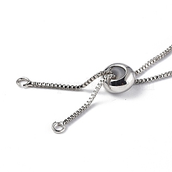 Creazione di bracciali con cursore a catena in ottone con placcatura a cremagliera&nbsp;KK-A142-017P-01