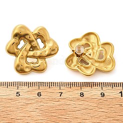 Pendientes de botón de acero inoxidable 304&nbsp;EJEW-V016-02G-02