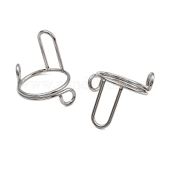 Bague réglable en acier inoxydable 304 avec placage anti-ternissement (IP) pour unisexe&nbsp;RJEW-H230-03P