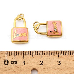 304 Edelstahl mit Kristall-Strass-Emaille-Anhängern&nbsp;STAS-G358-09G-01