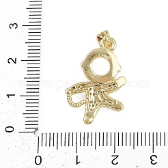 Laiton micro pavé de perles de zircone cubique claires&nbsp;KK-D409-19G