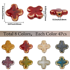 32 pezzo di perle di porcellana fatte a mano in 8 colori&nbsp;CLAY-SC0002-37