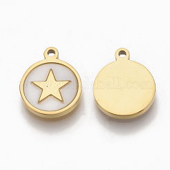 Breloques pentacle en acier inoxydable 304&nbsp;STAS-S079-125G