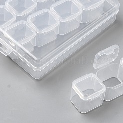Rechteckige Organizerboxen aus Kunststoff&nbsp;CON-WH0089-196