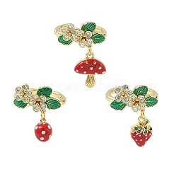 Micro allanar anillos de latón manguito de óxido de circonio cúbico&nbsp;RJEW-A069-04G