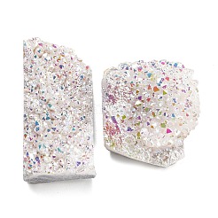Ornements de grappe de cristal de quartz druzy naturel galvanisé&nbsp;RABO-PW0001-179A