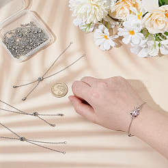 18 Stück verstellbare Kabelketten aus 304 Edelstahl für die Herstellung von Armbändern&nbsp;AJEW-ME0001-02