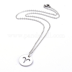 Colliers pendentifs en acier inoxydable 304 anti-ternissement&nbsp;NJEW-E147-09P