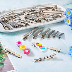 70 Stück 7 Stile Eisen flache Alligator Haarspange Zubehörse&nbsp;IFIN-TA0001-69
