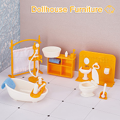 2 Stil 2 Stil Puppenhaus Küchen- und Badezimmerzubehörset aus Kunststoff&nbsp;AJEW-CP0005-34