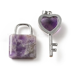 Natürlichen Amethyst Edelsteinanhänger&nbsp;G-E580-01P-09