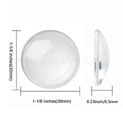 Transparente Glas Cabochons&nbsp;X-GGLA-R026-30mm