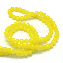 Perles rondes en verre imitation jade&nbsp;X-DGLA-Q021-10mm-24