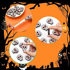 10 perles focales en silicone en forme de crâne&nbsp;JX889A