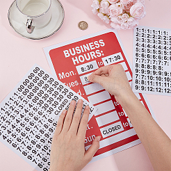 1 hoja de PVC para cartel de horario comercial&nbsp;DIY-GF0014-45A