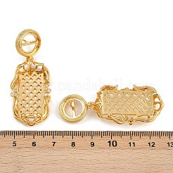 Boucles d'oreilles en laiton micro pave clair zircone cubique accessoires&nbsp;KK-Z122-15G