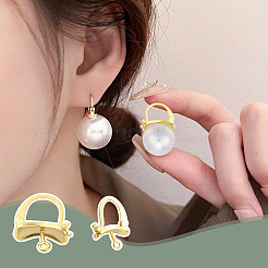 10 Stück Messing-Creolen-Ohrring-Zubehör für Frauen&nbsp;DIY-AR0004-45