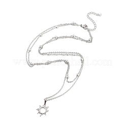 Pendentifs colliers en acier inoxydable&nbsp;LS-NJEW-U003-01H-P