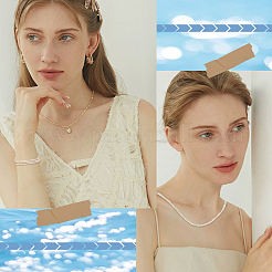 2 hebra de cuentas de concha blanca natural&nbsp;SHEL-BBC0001-05