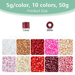 50 g de cuentas cilíndricas perladas&nbsp;SEED-DC0001-18B