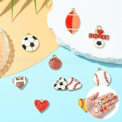 10 pendentif en alliage émaillé de style sportif à 10 styles&nbsp;ENAM-YW0004-55