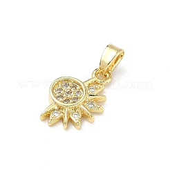 Pendentifs en laiton zircon cubique transparent&nbsp;KK-P350-15G