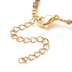 Braccialetto di perline rotonde unakite naturale&nbsp;BJEW-JB08238