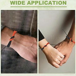 6 bracelet en cordon de polyester ciré.&nbsp;BJEW-YW00018-01